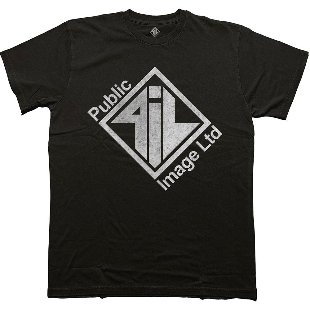 Pil Public Image Ltd - Diamond Logo & Text Heren Tshirt - Zwart